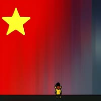 做在夕阳下的椅子上